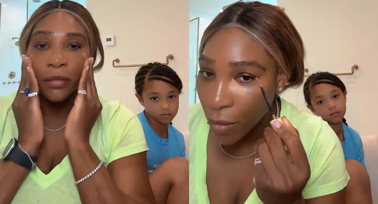 Serena Williams Daughter Adorable Reaction to Mom Beauty Routine