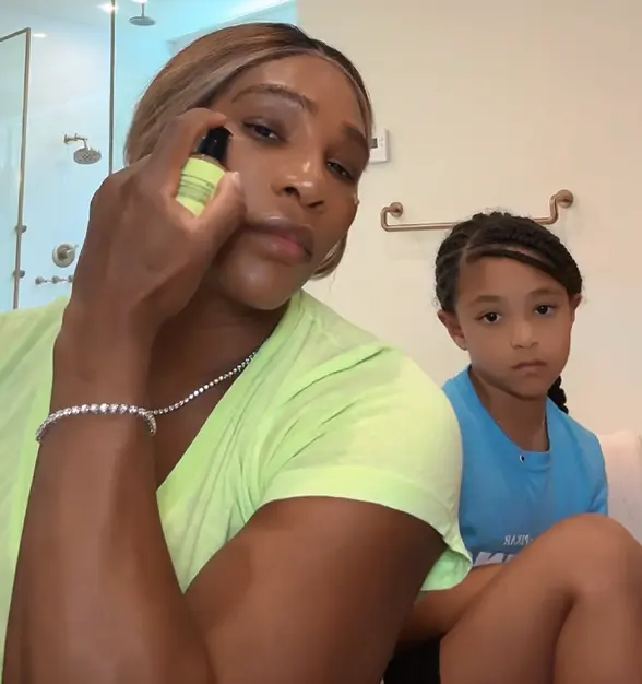 Serena Williams Daughter Adorable Reaction to Mom Beauty Routine 2